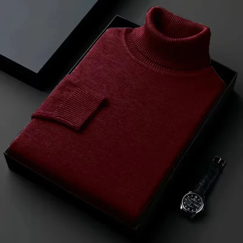 NOAH | TRIM FIT TURTLENECK SWEATER