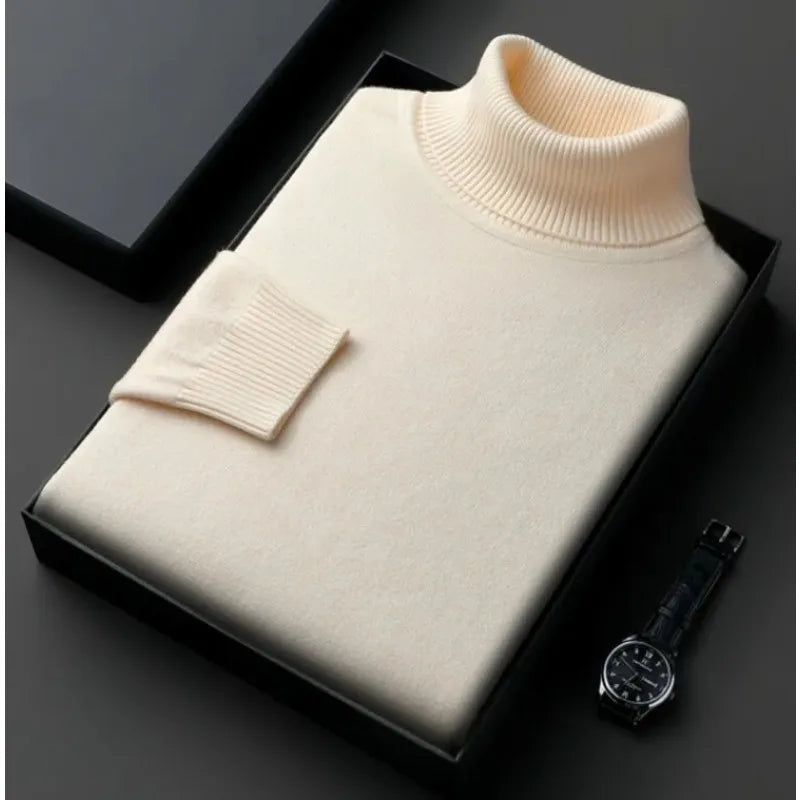 NOAH | TRIM FIT TURTLENECK SWEATER